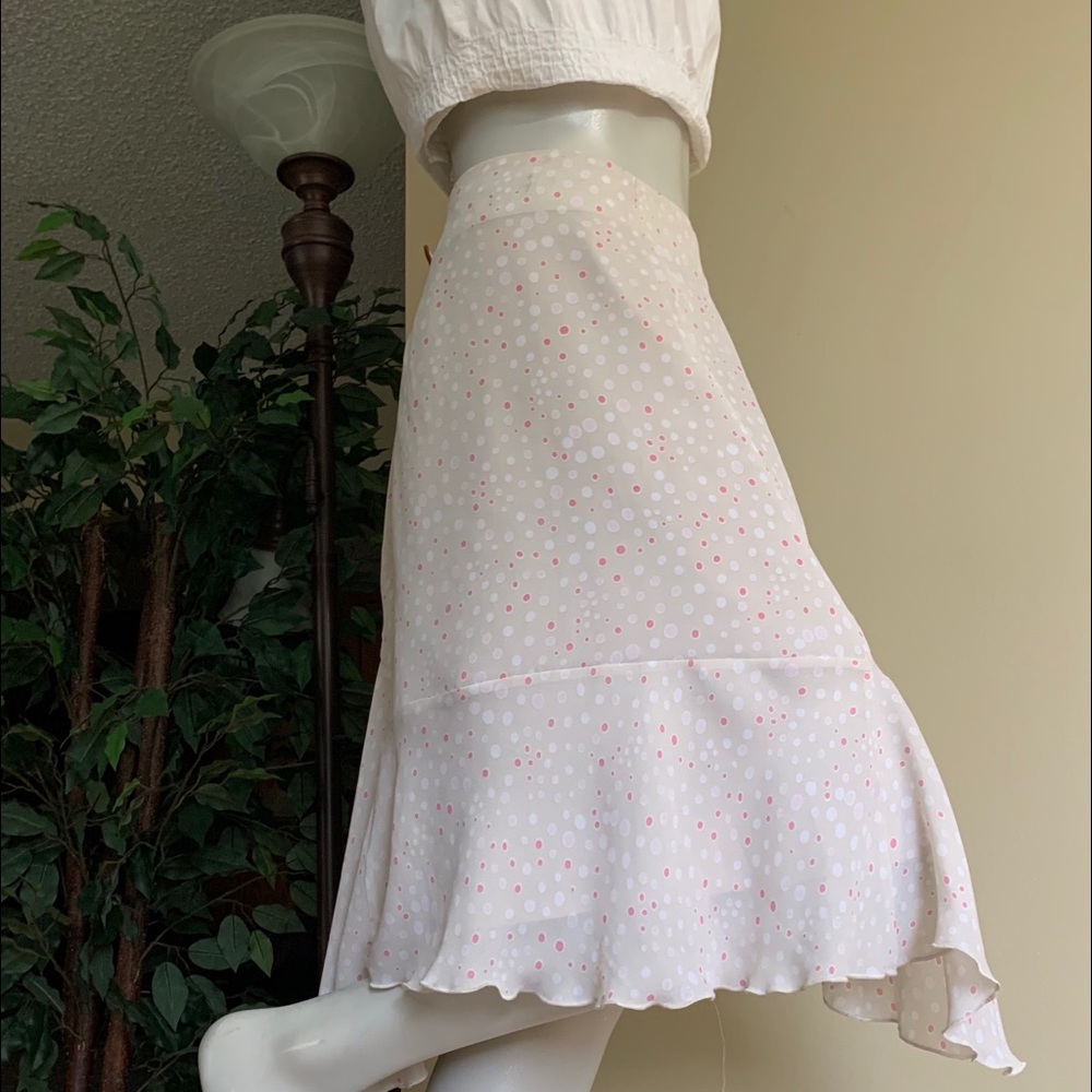 OptionElle Cream Pink Dots Mermaid Skirts - Picture 6 of 15